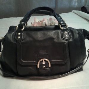 🌺 Vintage Black Coach Leather Caryall Bag - Mint Condition